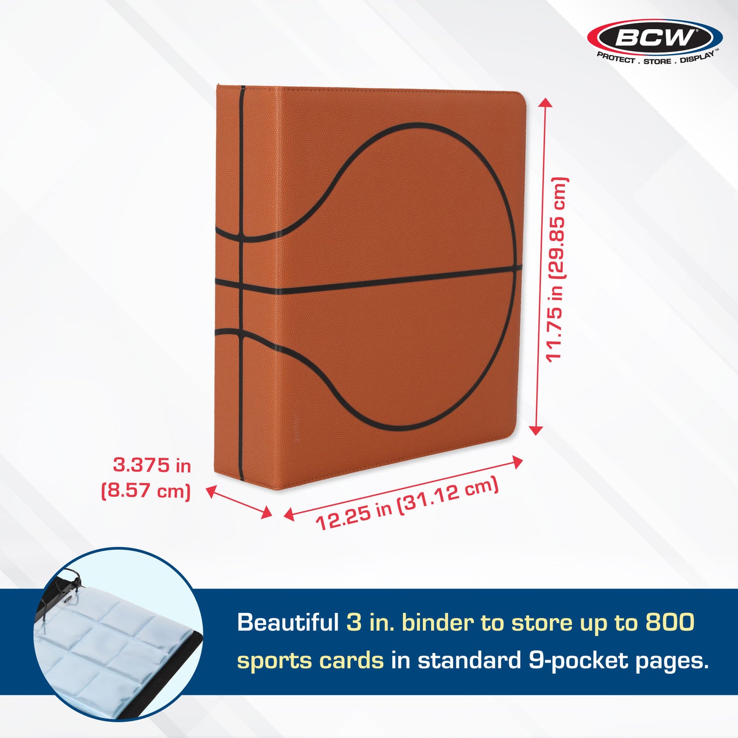 BASKETBALL COLLECTORS ALBUM - 3 INCH PREMIUM BINDER