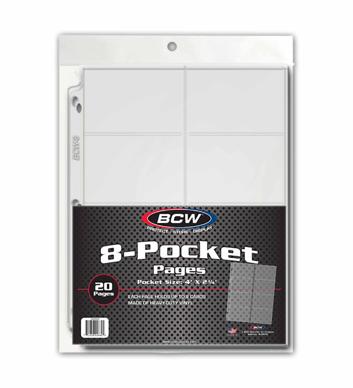 8-POCKET VINYL PAGES (20 PACK)