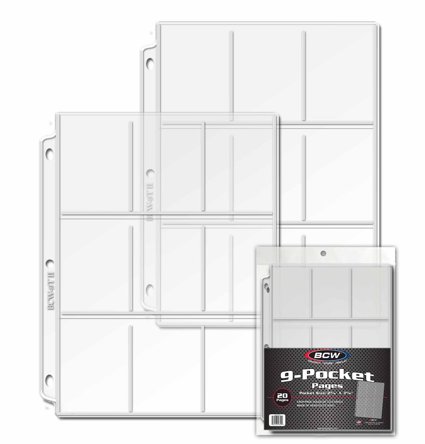 VINYL 9-POCKET PAGES (20 PACK)