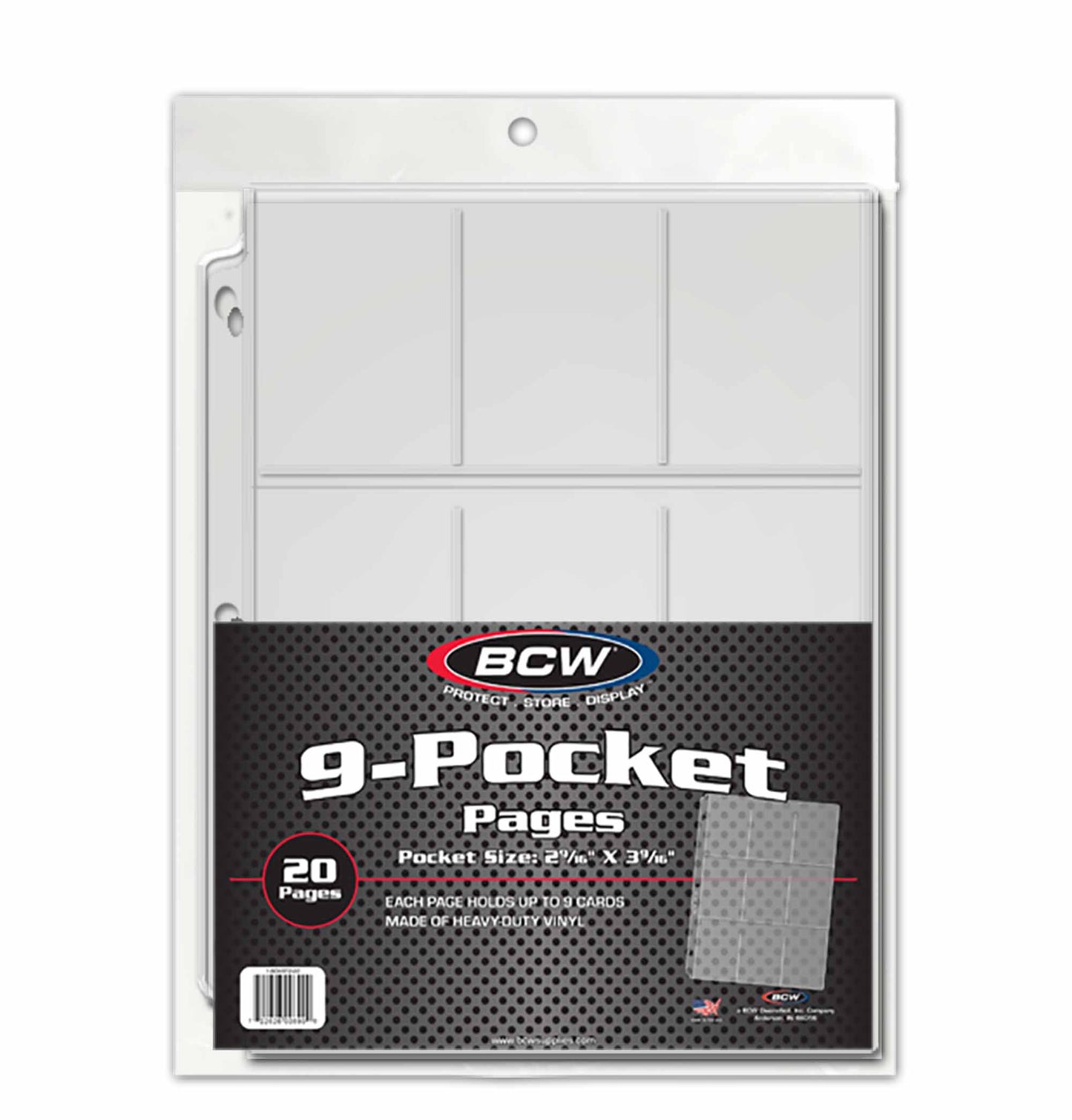 VINYL 9-POCKET PAGES (20 PACK)