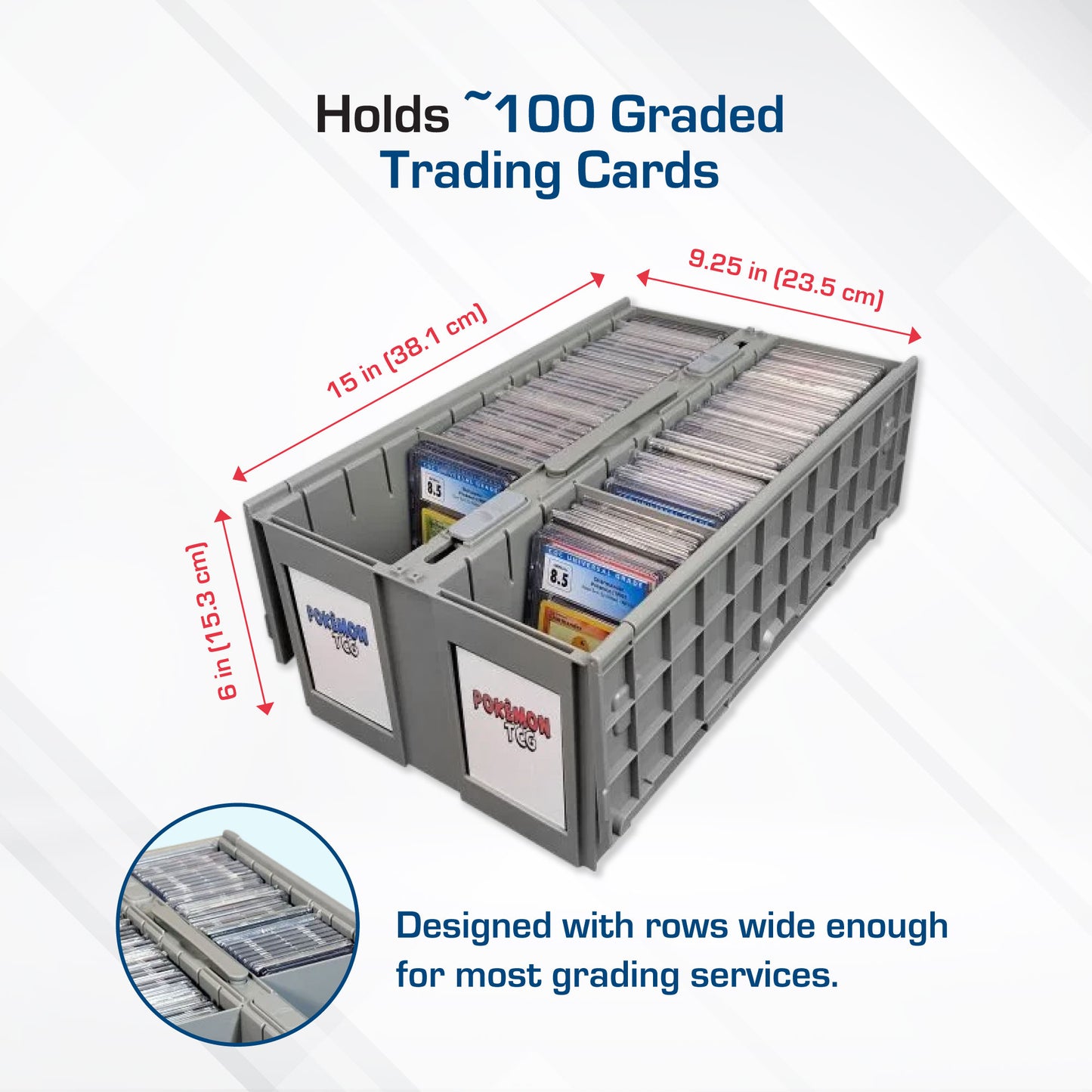 TWO ROW GRADED CARD BIN