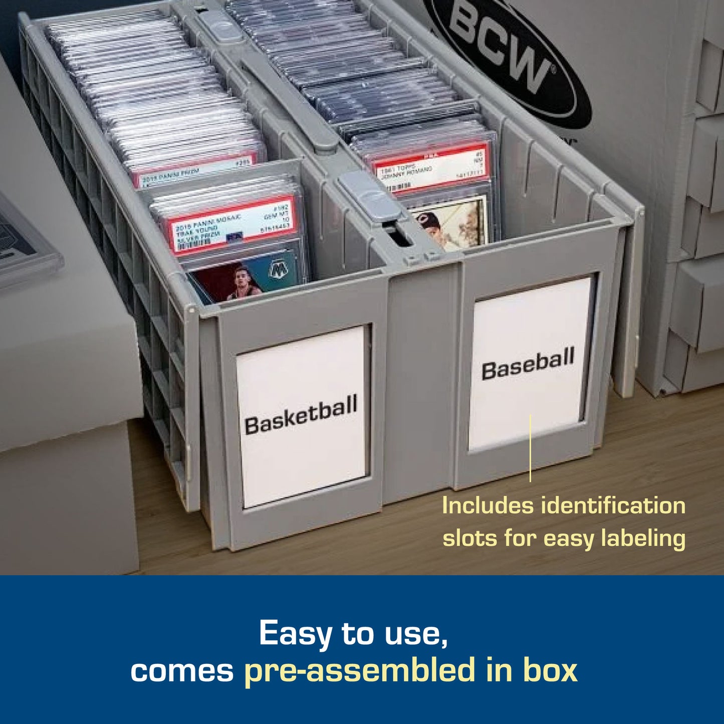 TWO ROW GRADED CARD BIN