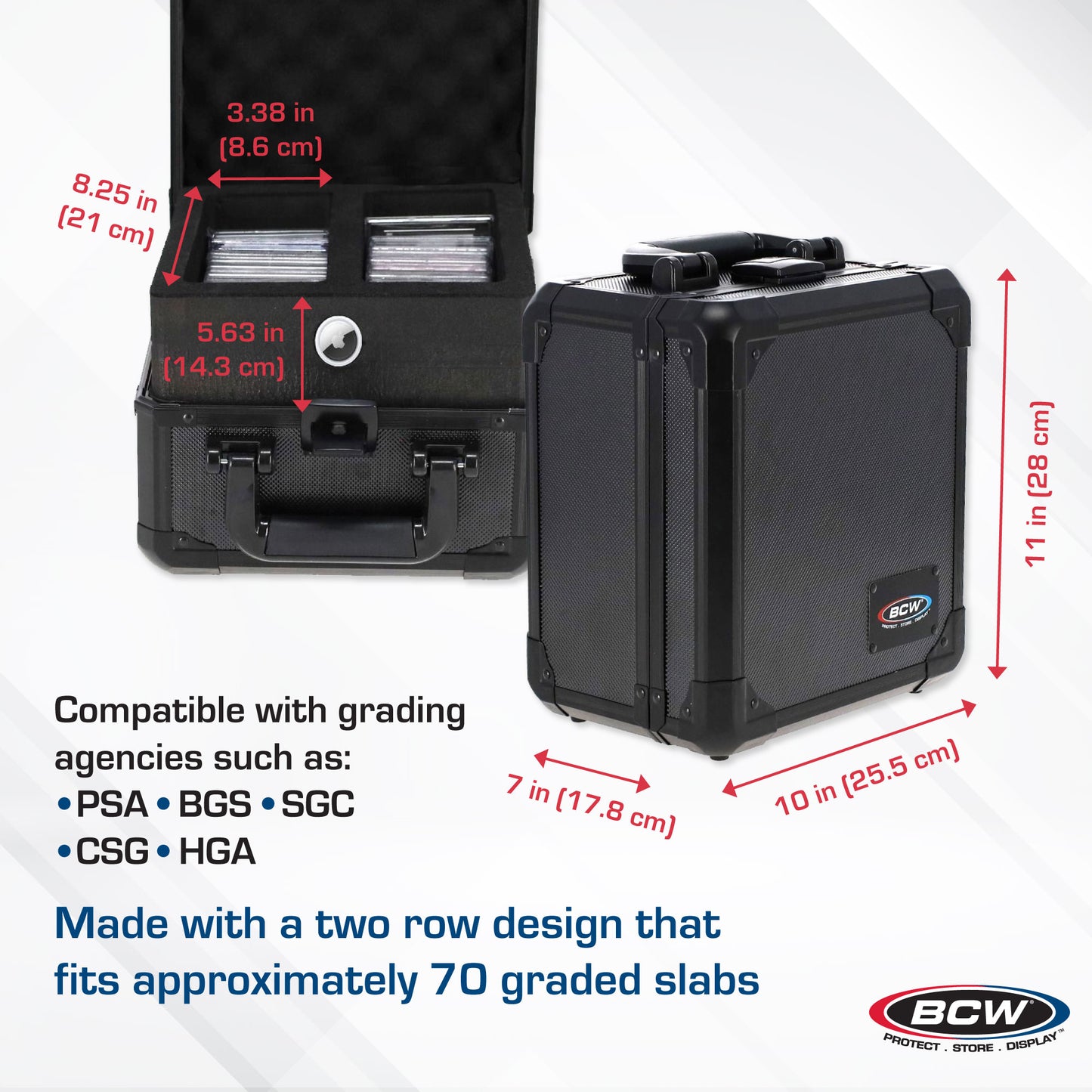 GRADED PORTABLE LATCHING CASE - TWO ROWS