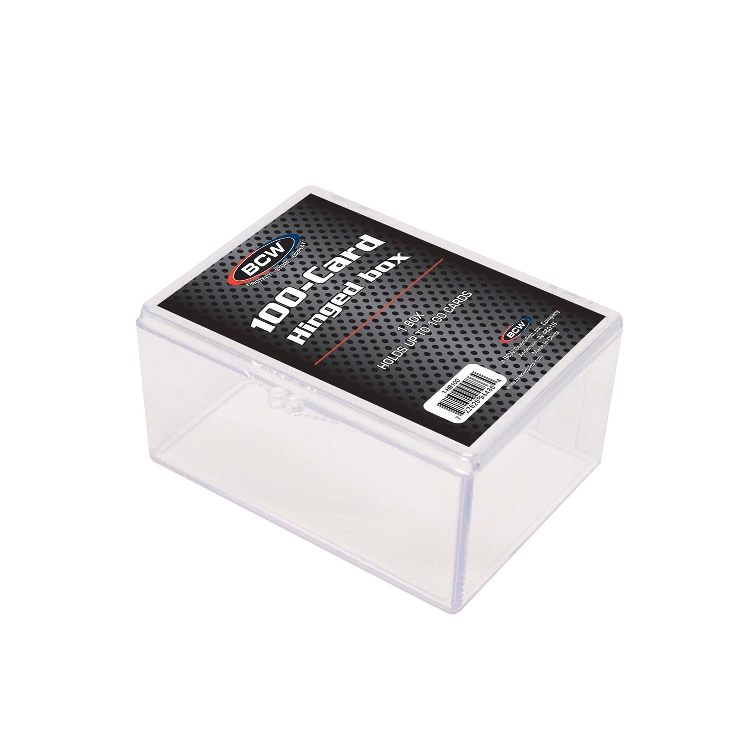 CLEAR HINGED CARD BOX - (100 COUNT)