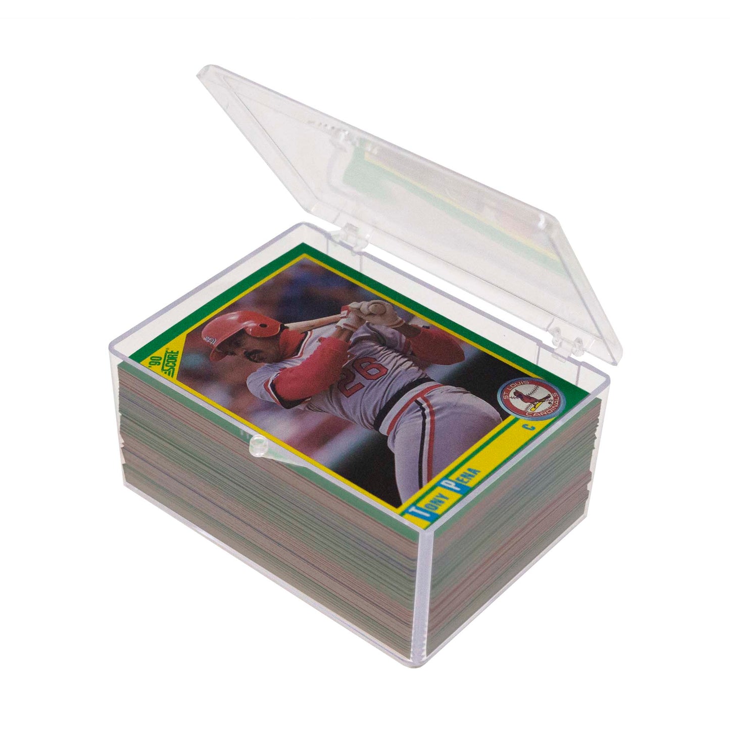 CLEAR HINGED CARD BOX - (100 COUNT)