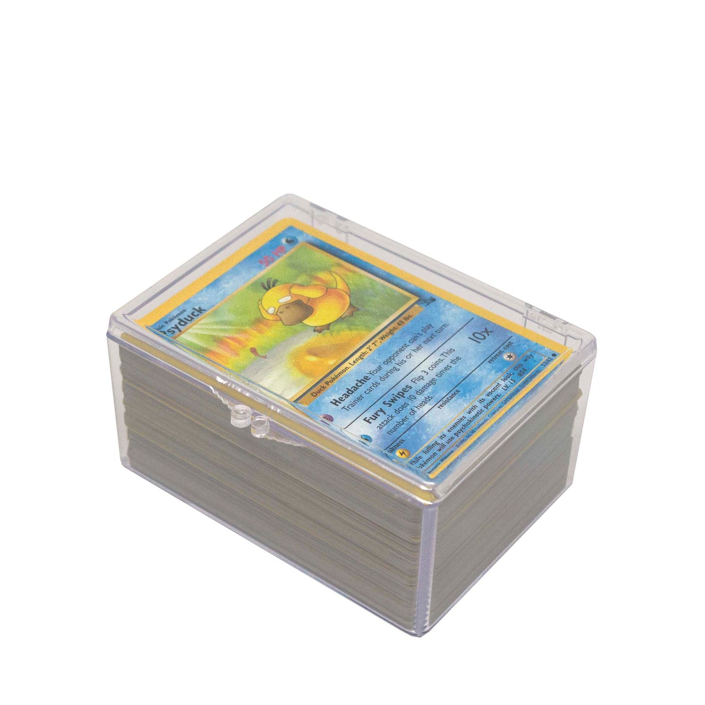 CLEAR HINGED CARD BOX - (100 COUNT)