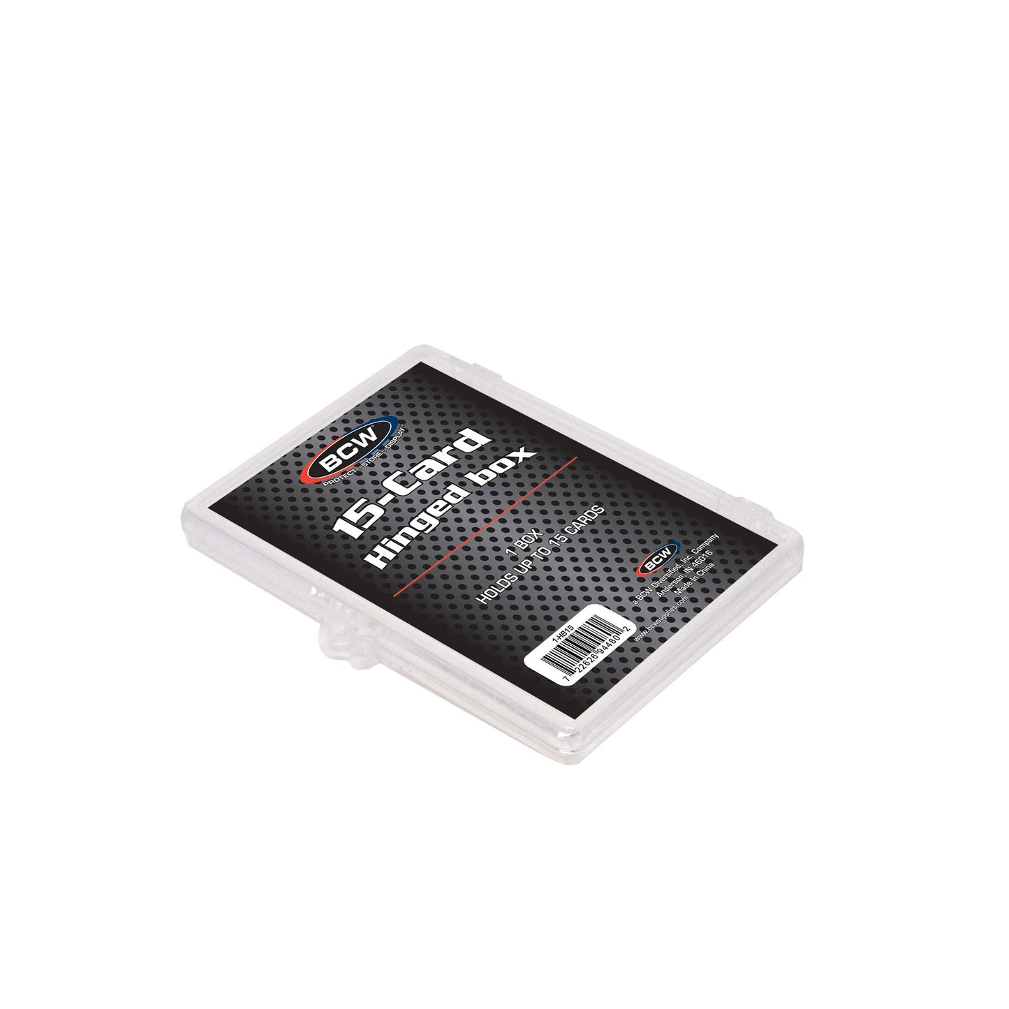 CLEAR HINGED CARD BOX - (15 COUNT)