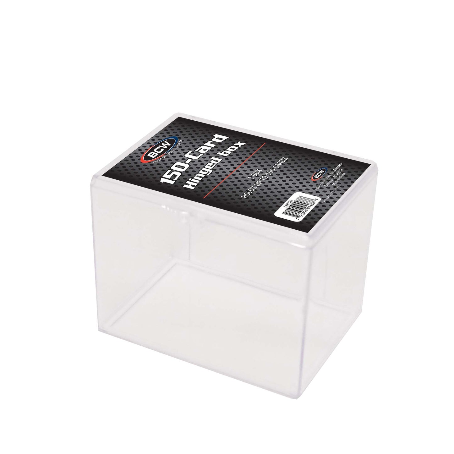 CLEAR HINGED CARD BOX - (150 COUNT)