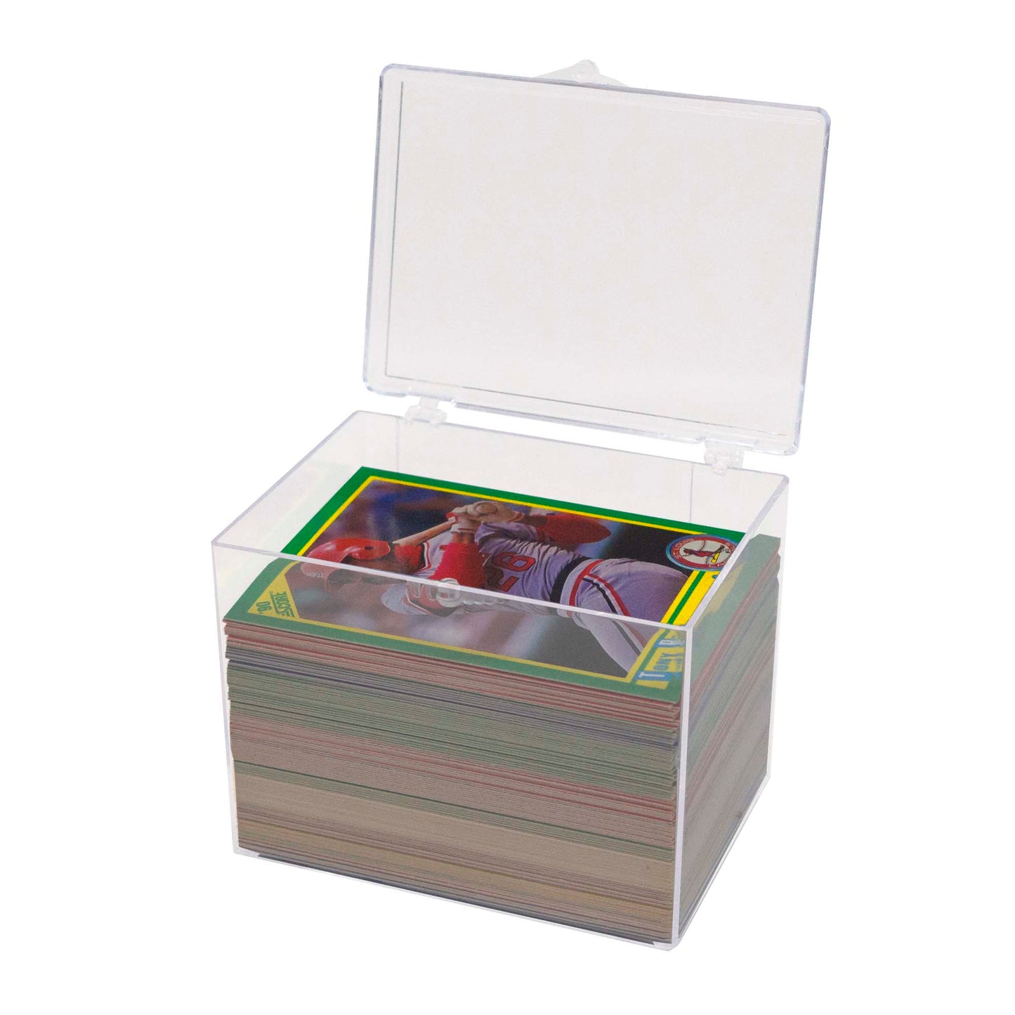 CLEAR HINGED CARD BOX - (150 COUNT)