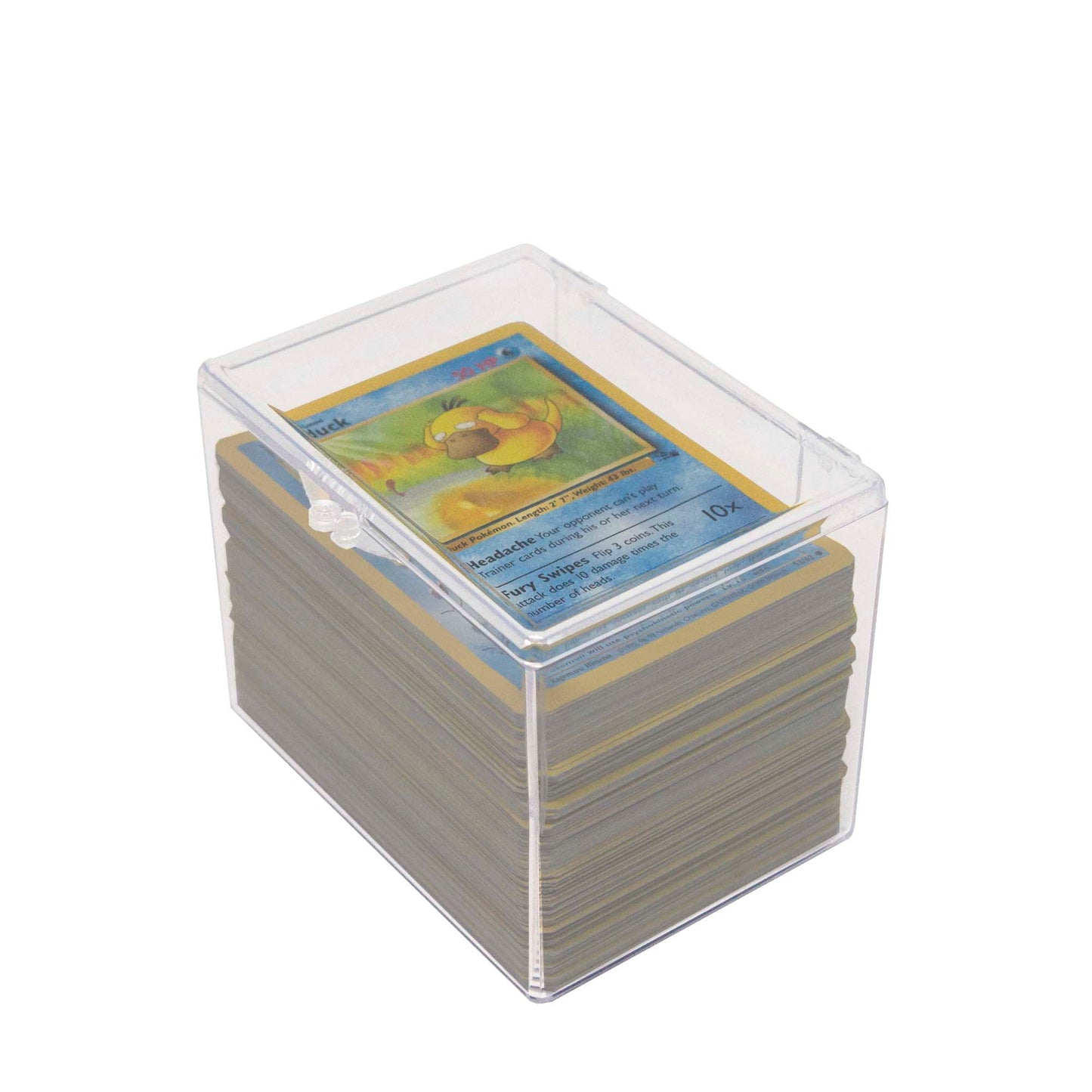 CLEAR HINGED CARD BOX - (150 COUNT)