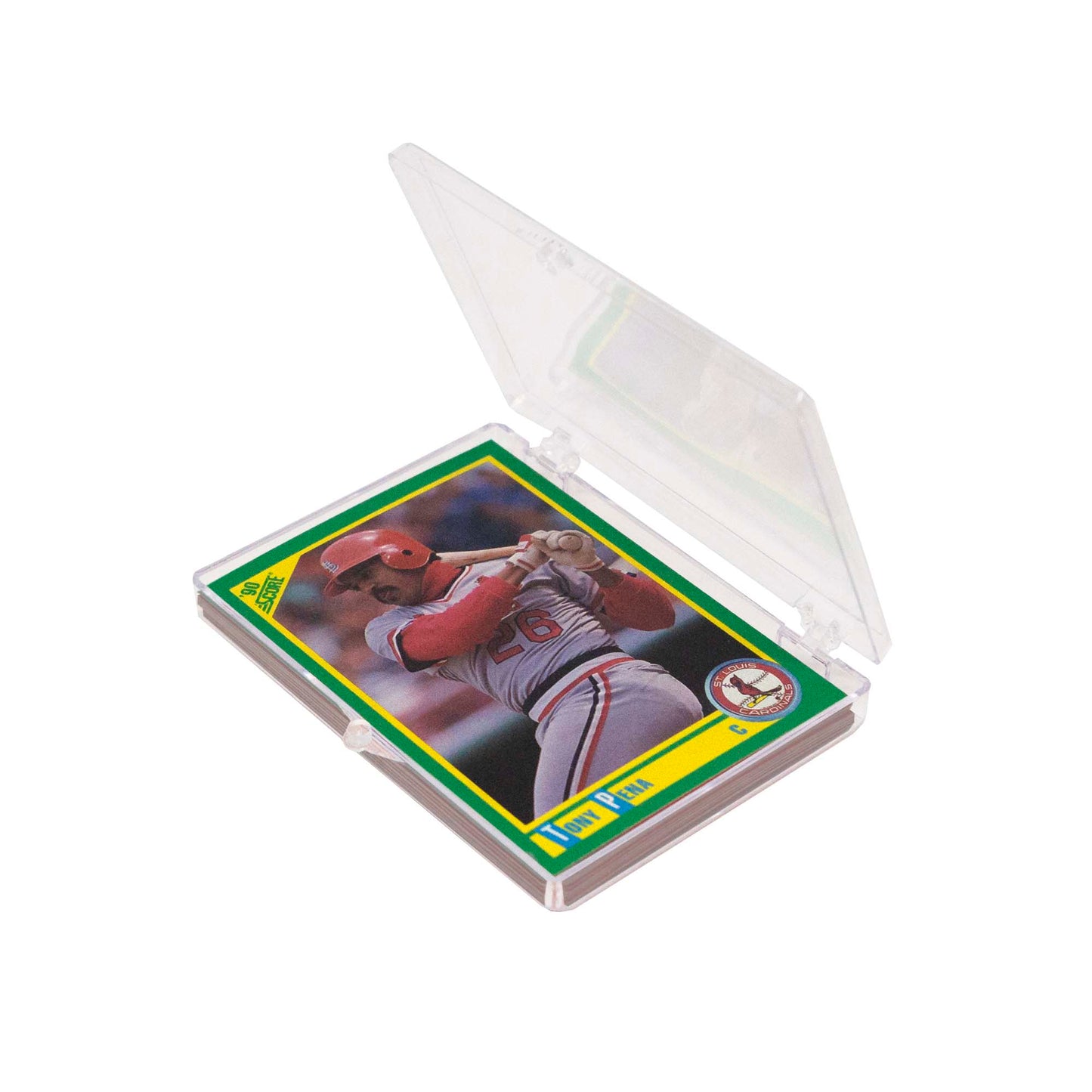 CLEAR HINGED CARD BOX - (25 COUNT)