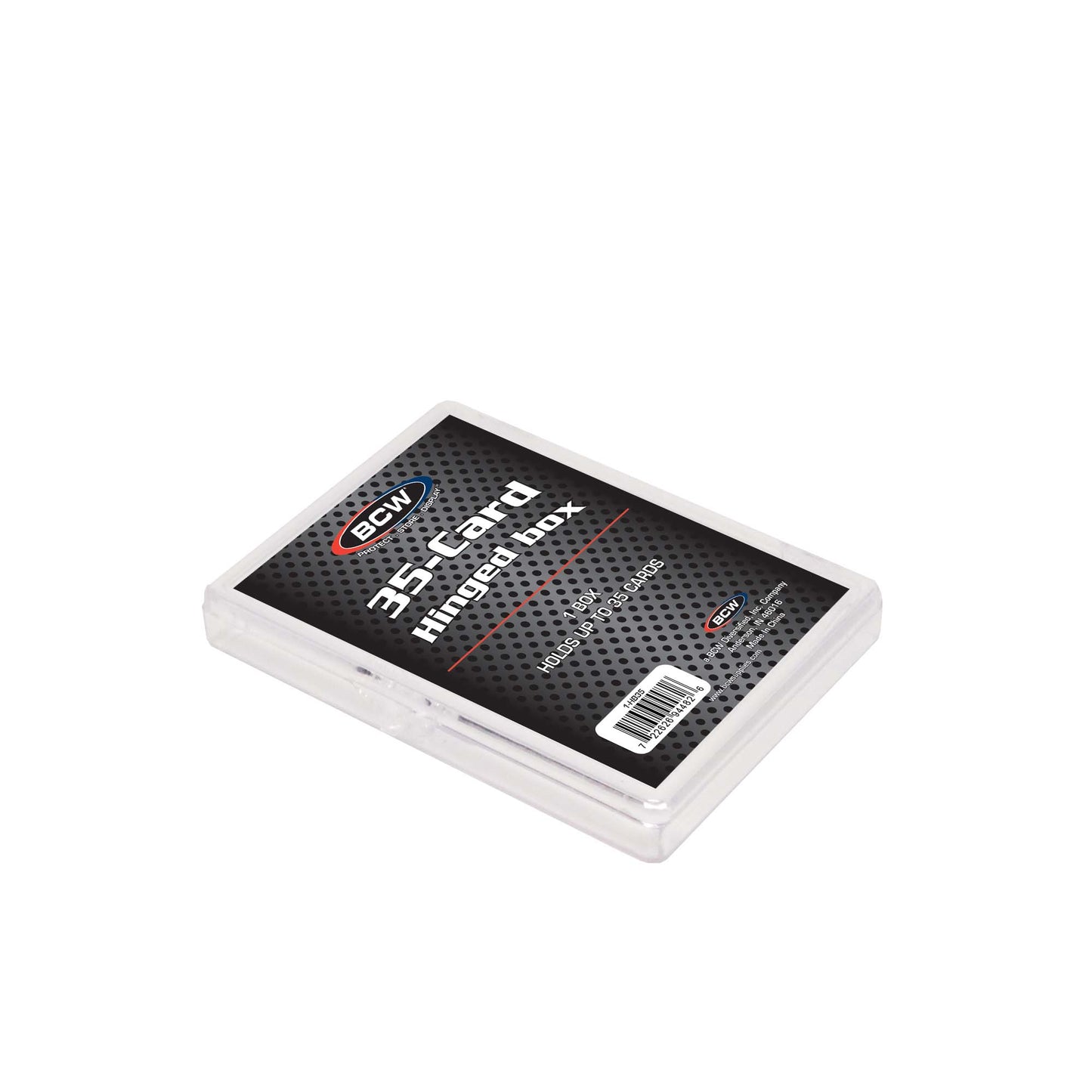 CLEAR HINGED CARD BOX - (35 COUNT)