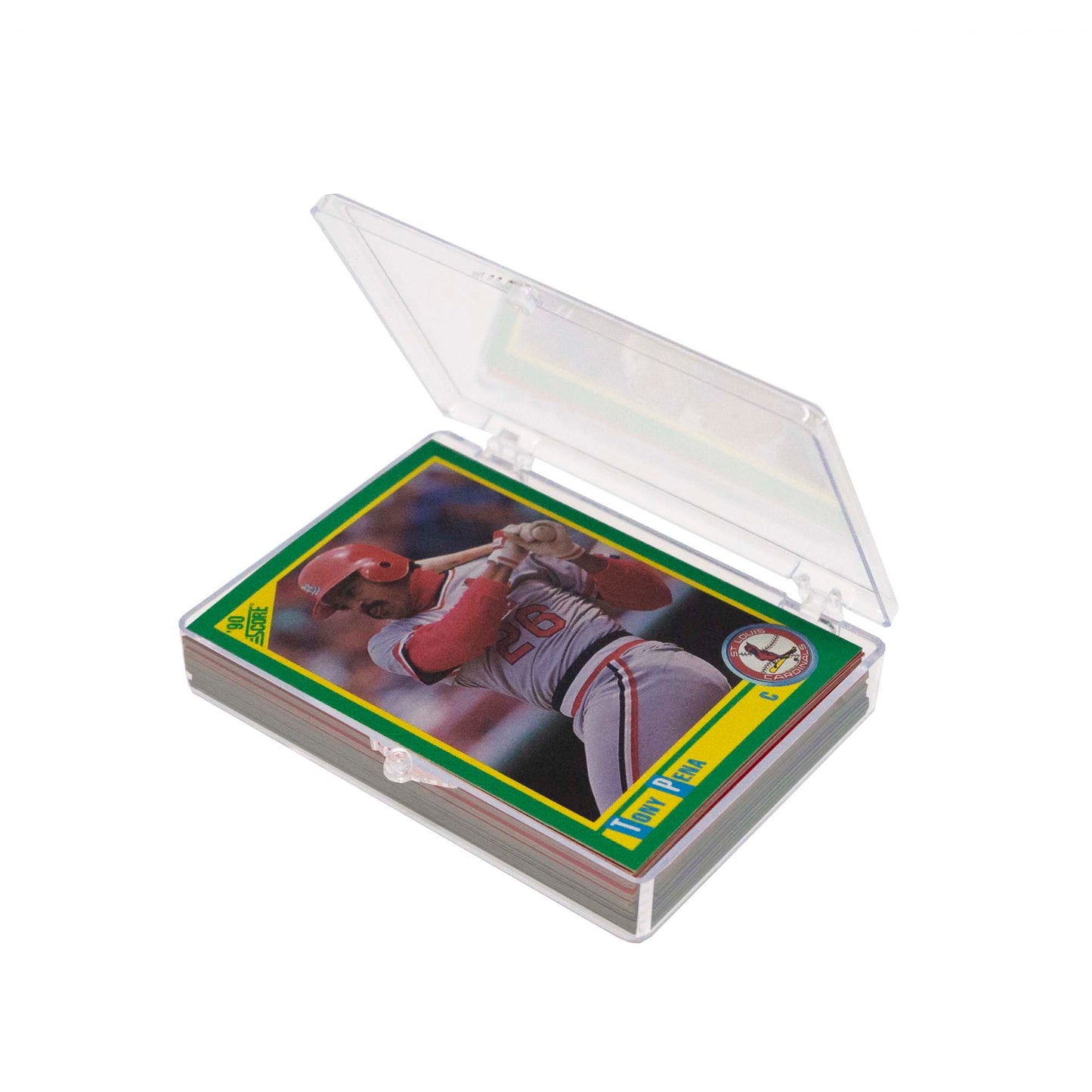 CLEAR HINGED CARD BOX - (35 COUNT)