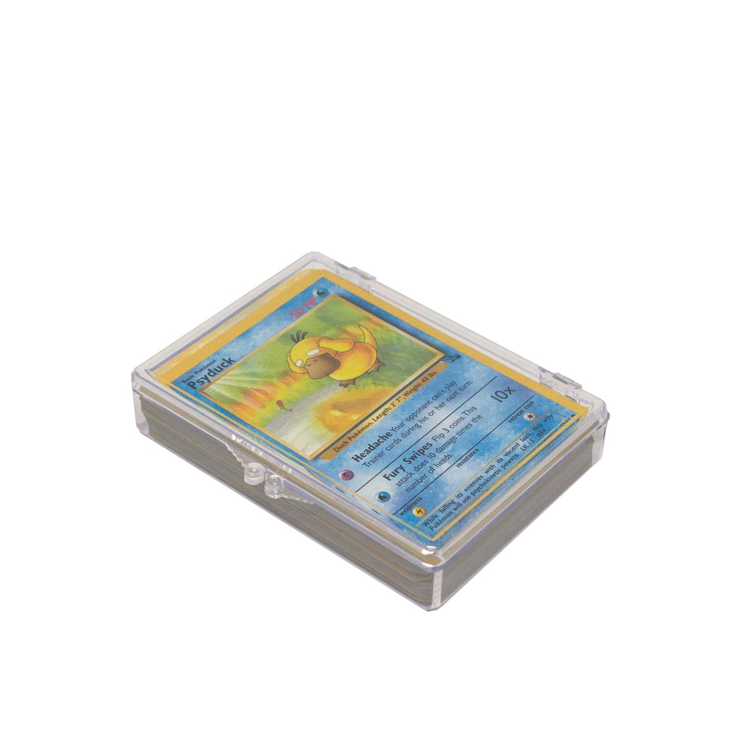 CLEAR HINGED CARD BOX - (55 COUNT)