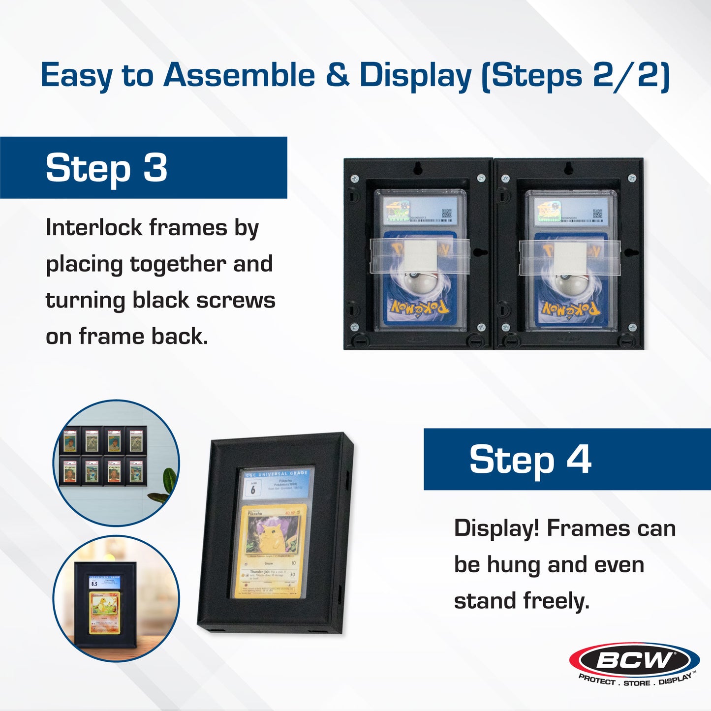 INTERLOCKING GRADED CARD FRAMES (4-PACK)