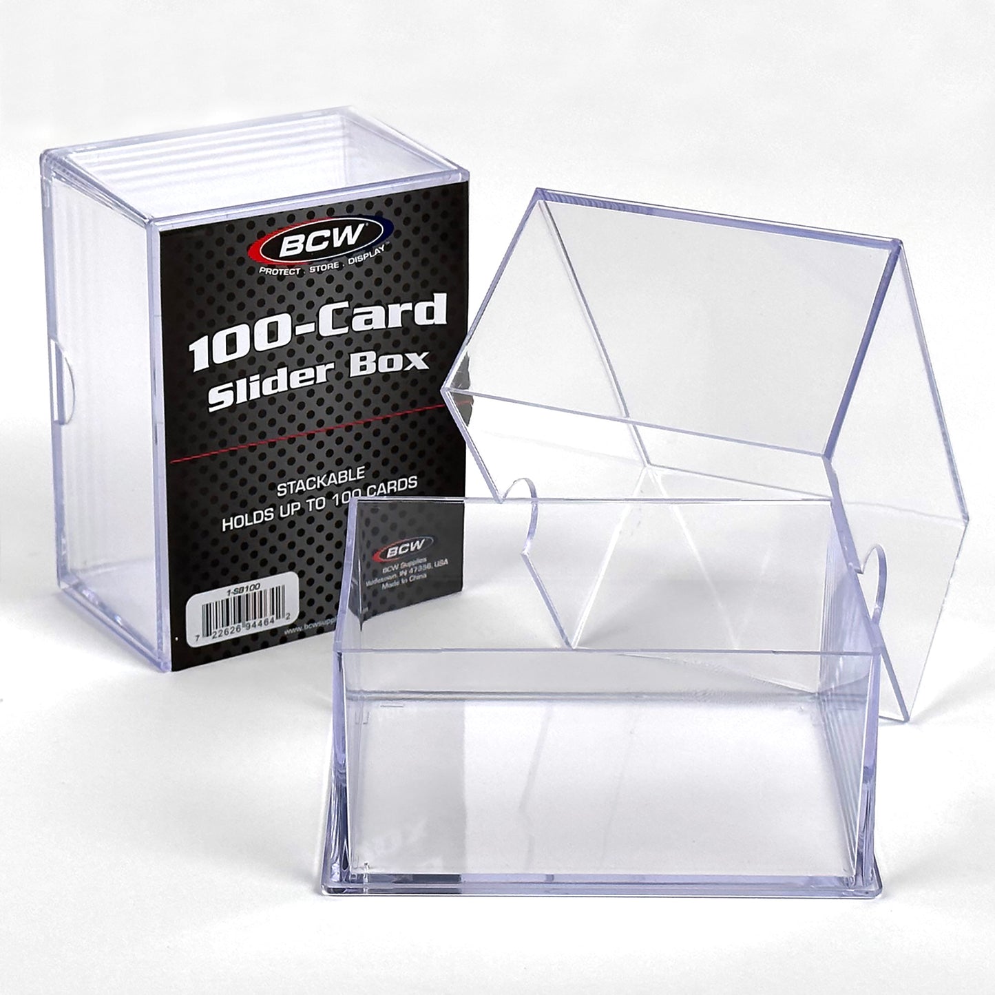 2 PIECE CLEAR SLIDER BOX - (100 COUNT)