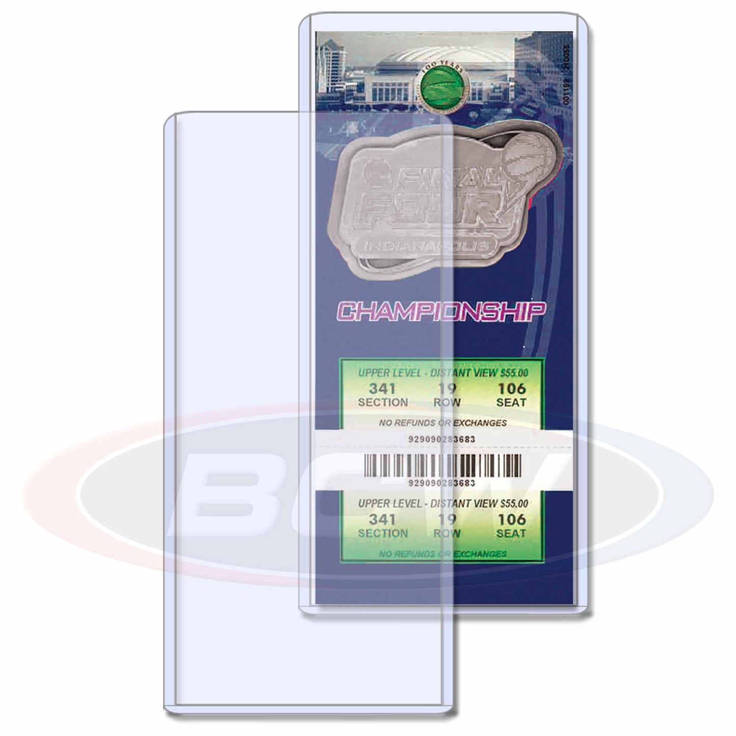 3x7 TICKET TOPLOADER (25-PACK)