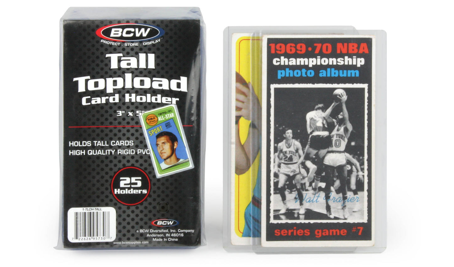 TALL CARD TOPLOADER (25-PACK)