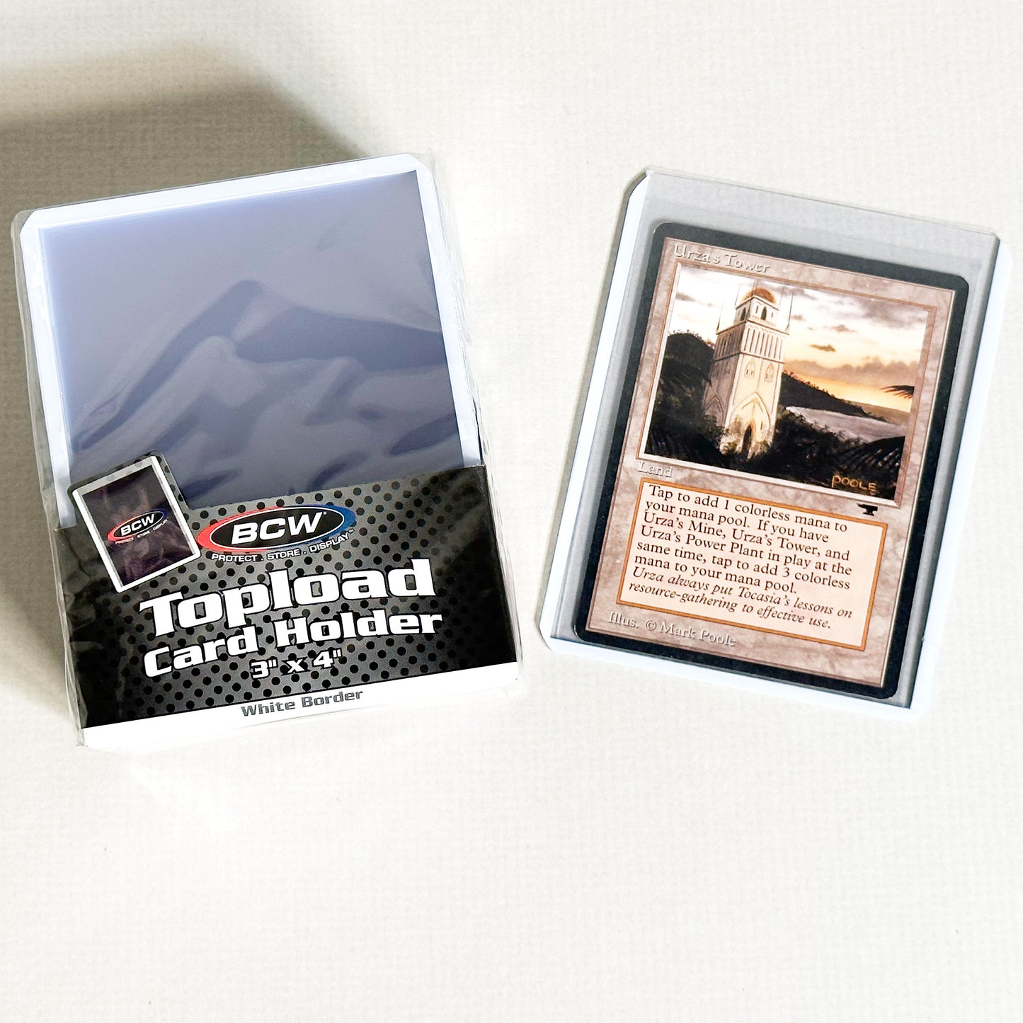 COLORED BORDER 3x4 TOPLOADER (25-PACK - 5 COLOR CHOICE)