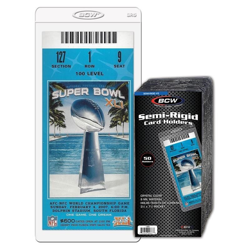 SEMI-RIGID CARD HOLDER #5 (50-PACK)