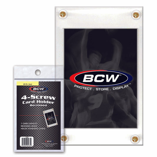4-SCREW RECESSED CARD HOLDER - 20PT.