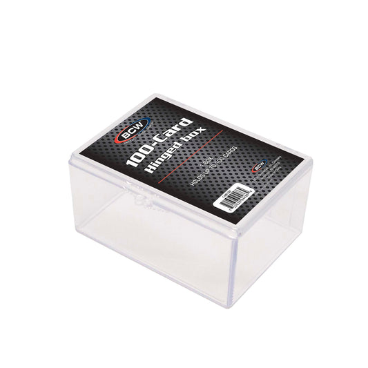 CLEAR HINGED CARD BOX - (100 COUNT)