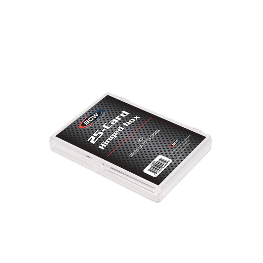 CLEAR HINGED CARD BOX - (25 COUNT)