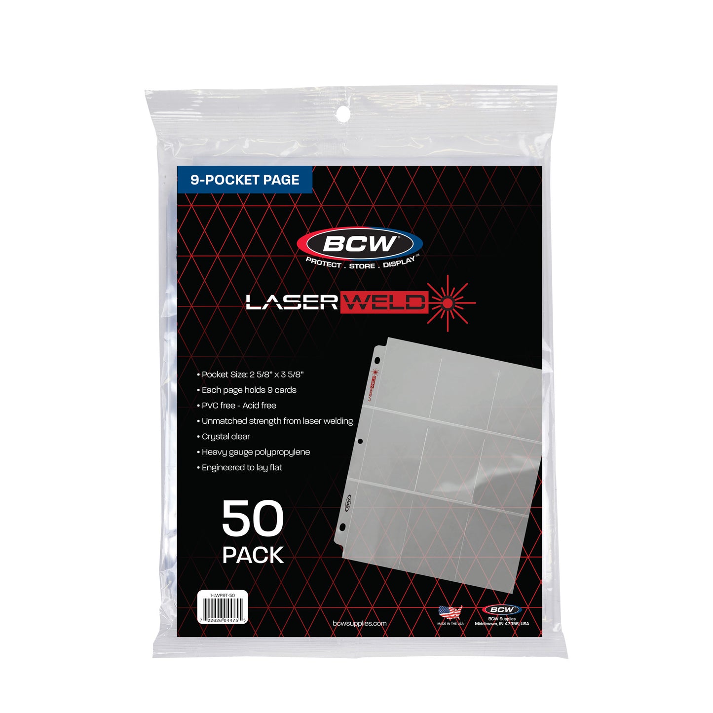 LASERWELD 9-POCKET PAGES (50 PACK)