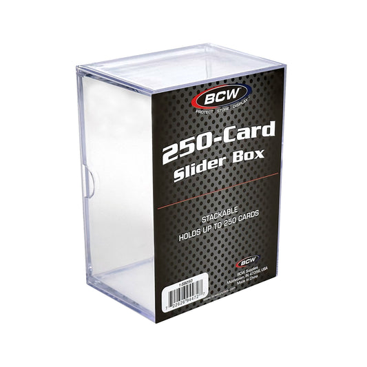 2 PIECE CLEAR SLIDER BOX - (250 COUNT)