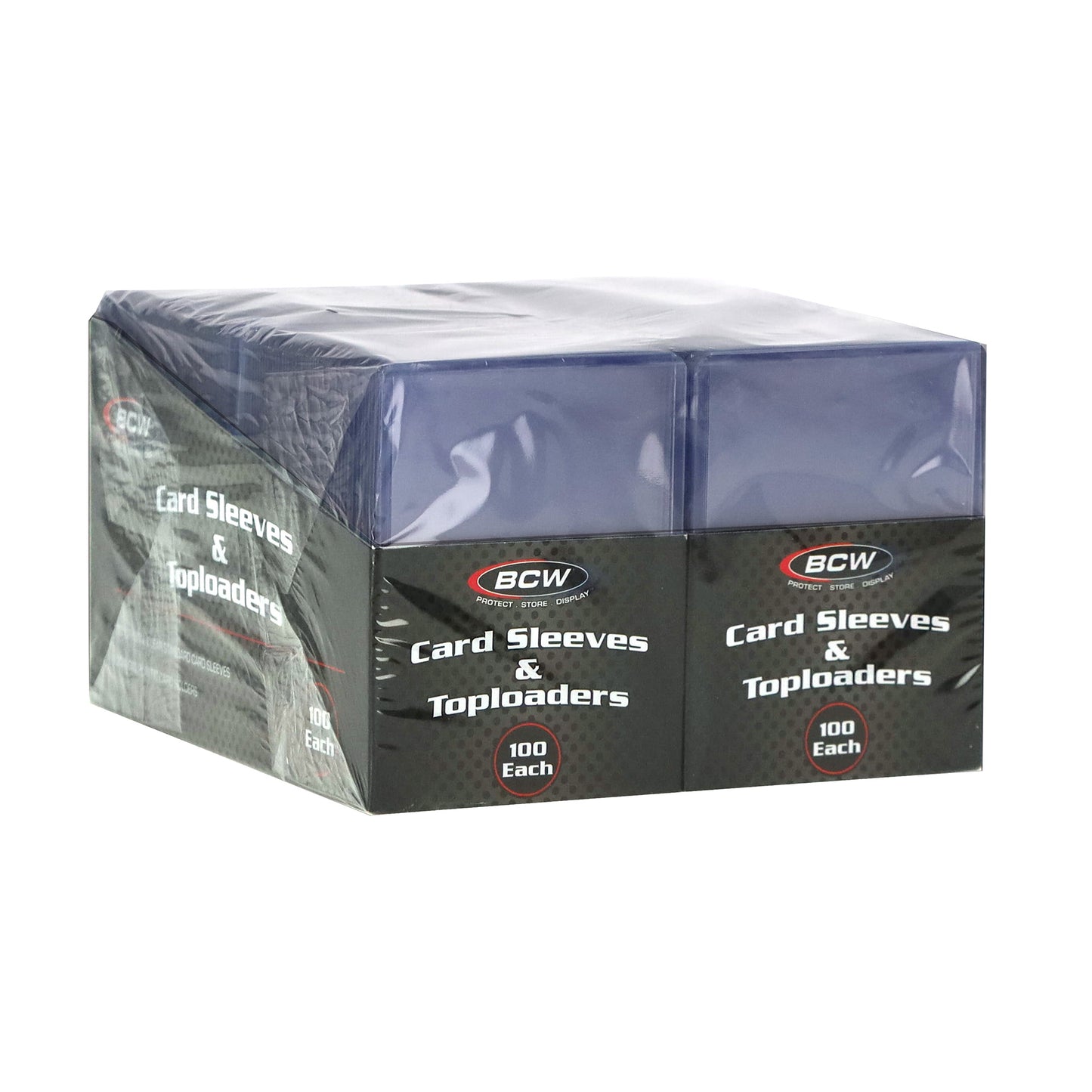 TOPLOADER & CARD SLEEVE COMBO PACK - 200 COUNT