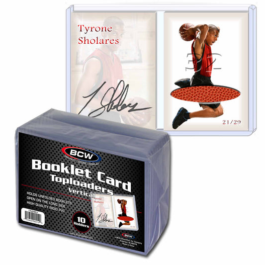 BOOKLET CARD VERTICAL TOPLOADER (10-PACK)