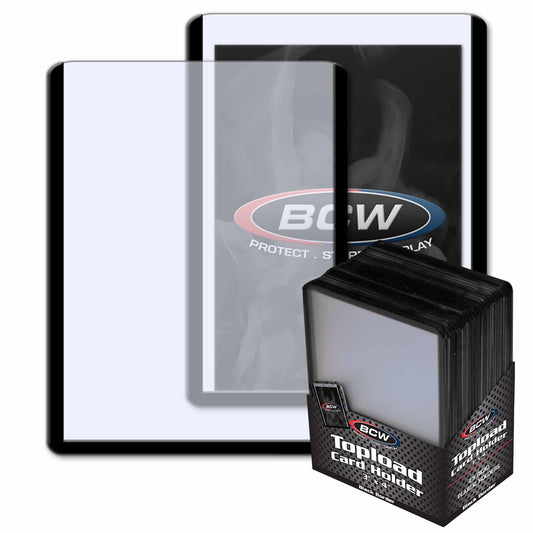 COLORED BORDER 3x4 TOPLOADER (25-PACK - 5 COLOR CHOICE)
