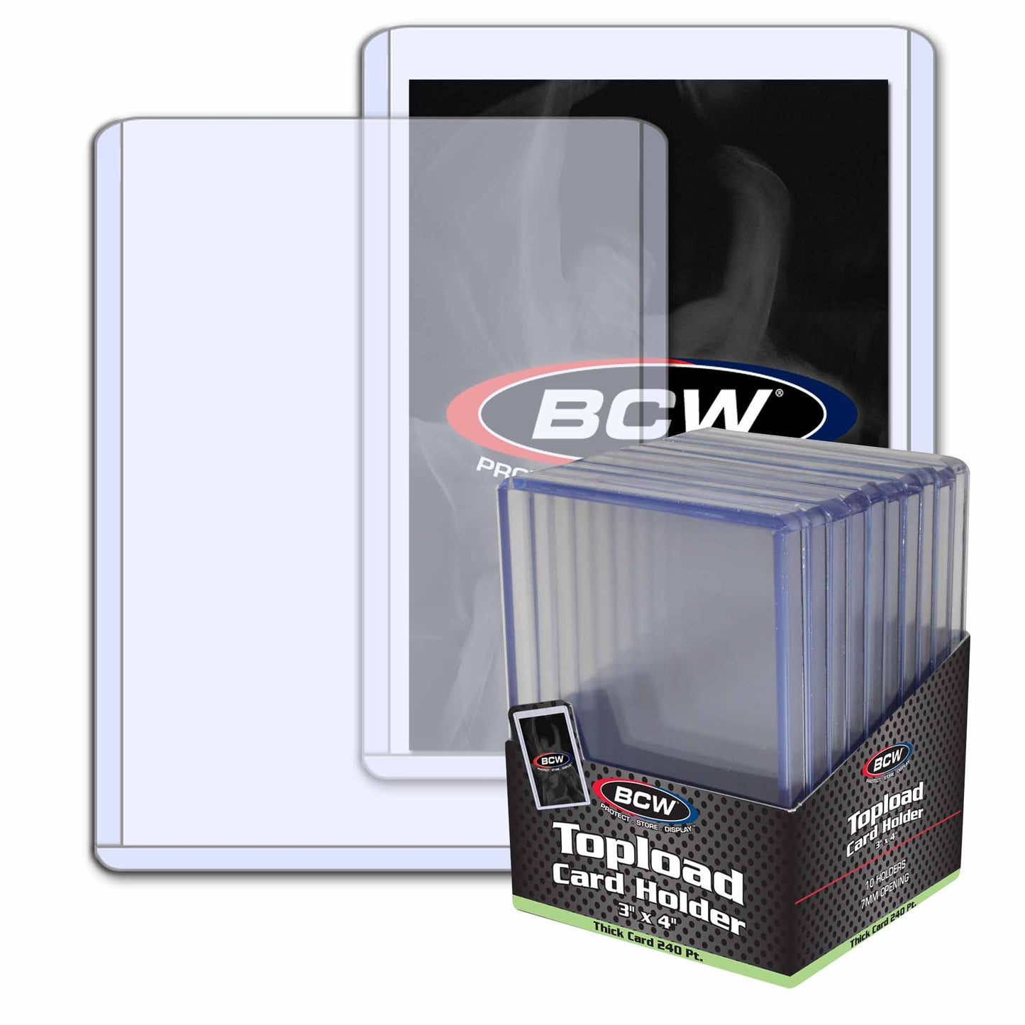 THICK CARD TOPLOADER - 240 PT. (10-PACK)