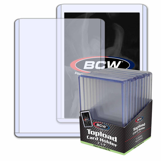 THICK CARD TOPLOADER - 240 PT. (10-PACK)