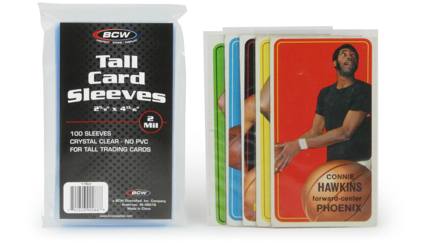 TALL TRADING CARD SLEEVES (100-Pack)