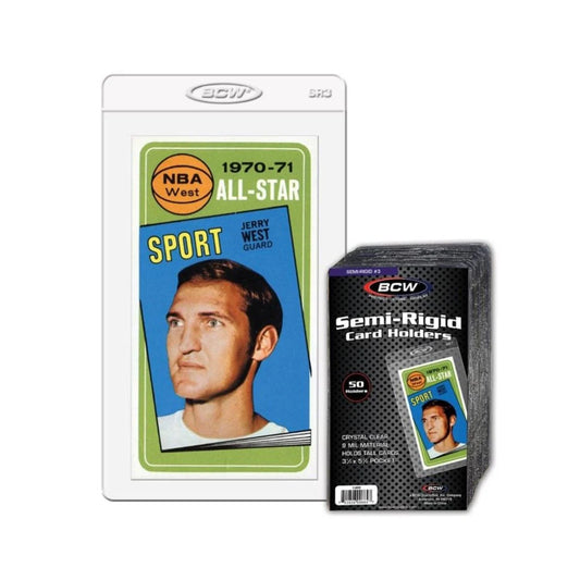 SEMI-RIGID CARD HOLDERS #3 (50-PACK)